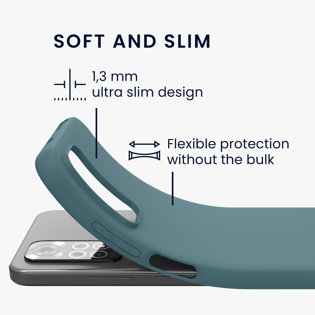 kwmobile Handyhülle für Xiaomi Redmi Note 11 / Note 11S - Kabelloses Laden - Schutzhülle Cover