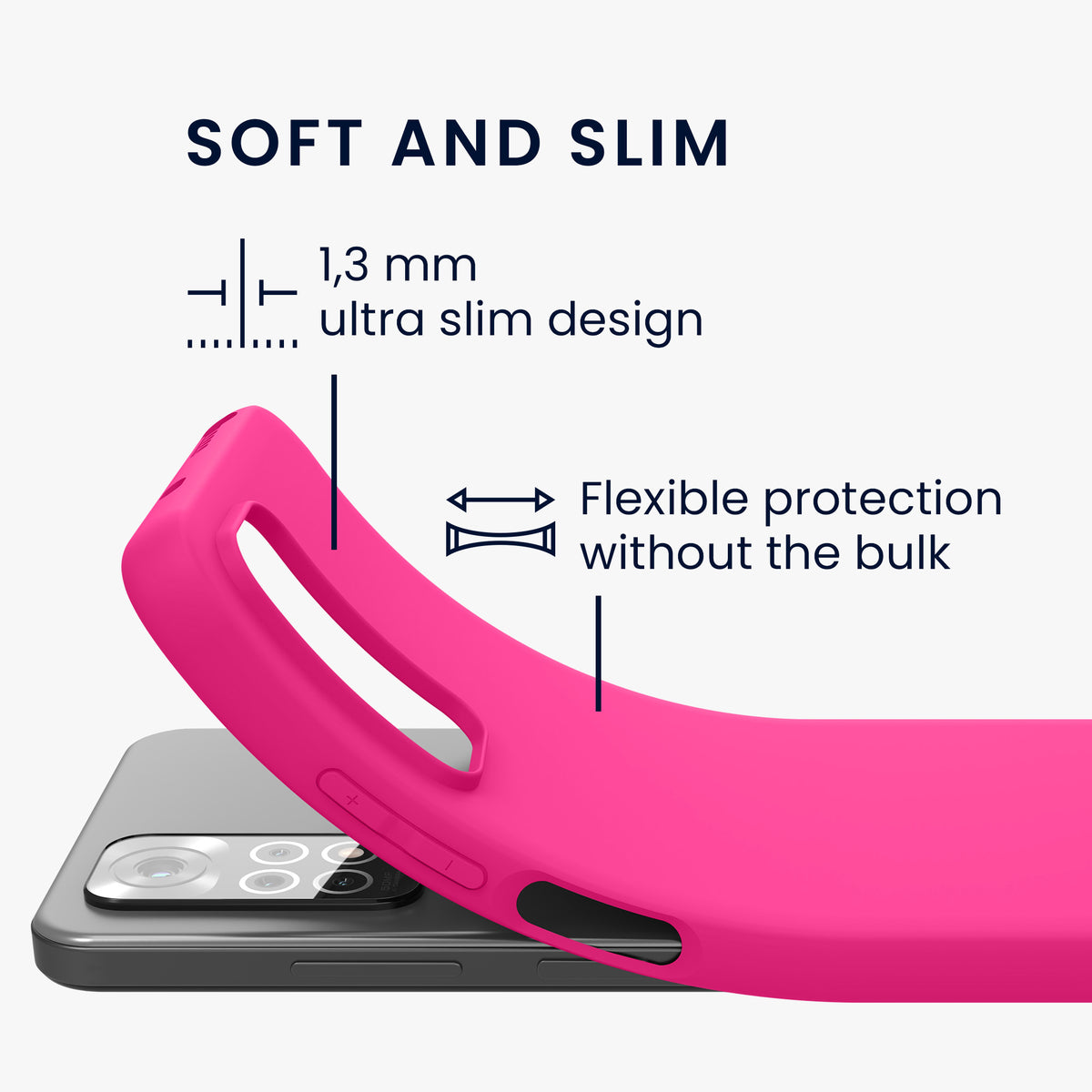 kwmobile Handyhülle für Xiaomi Redmi Note 11 / Note 11S - Kabelloses Laden - Schutzhülle Cover