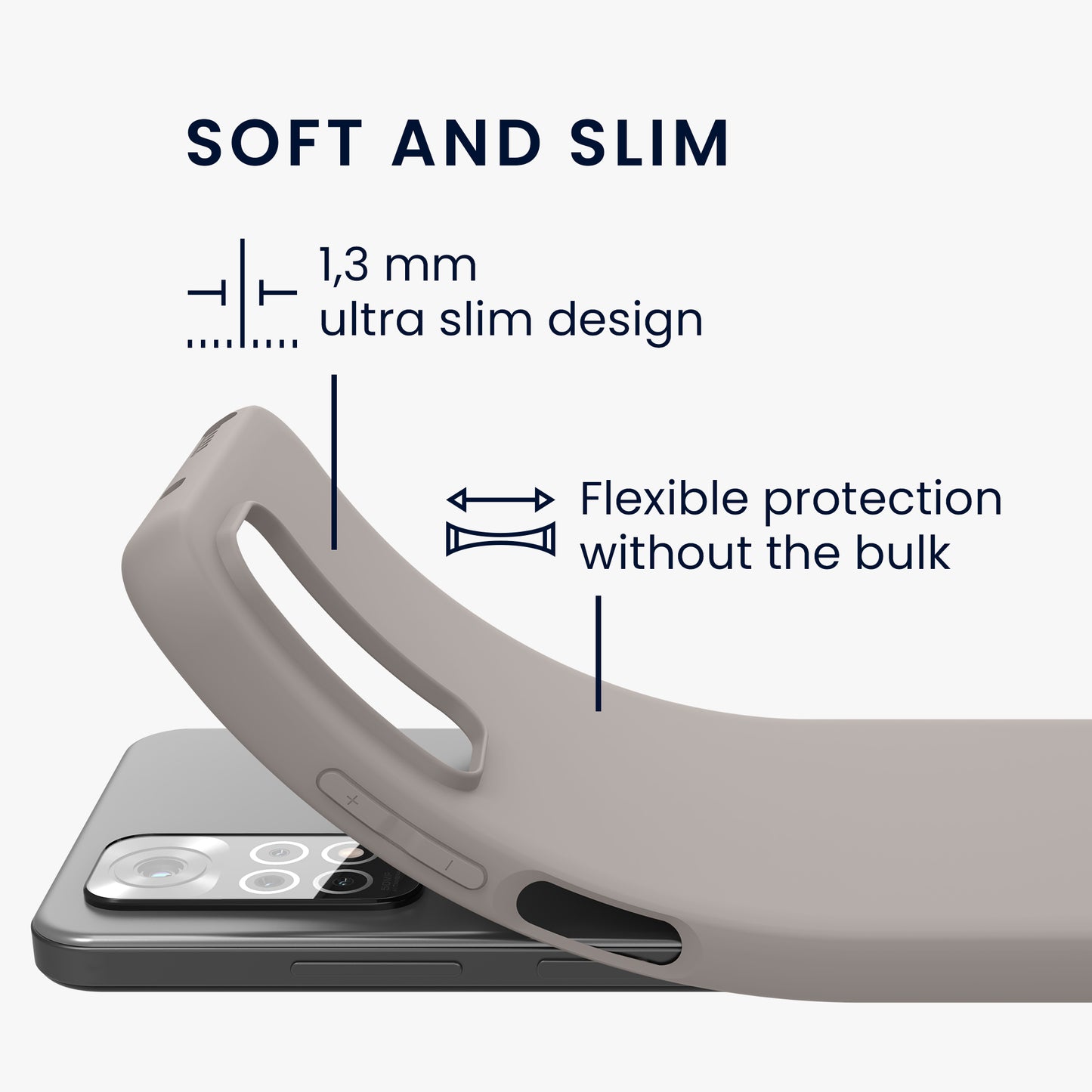 kwmobile Handyhülle für Xiaomi Redmi Note 11 / Note 11S - Kabelloses Laden - Schutzhülle Cover