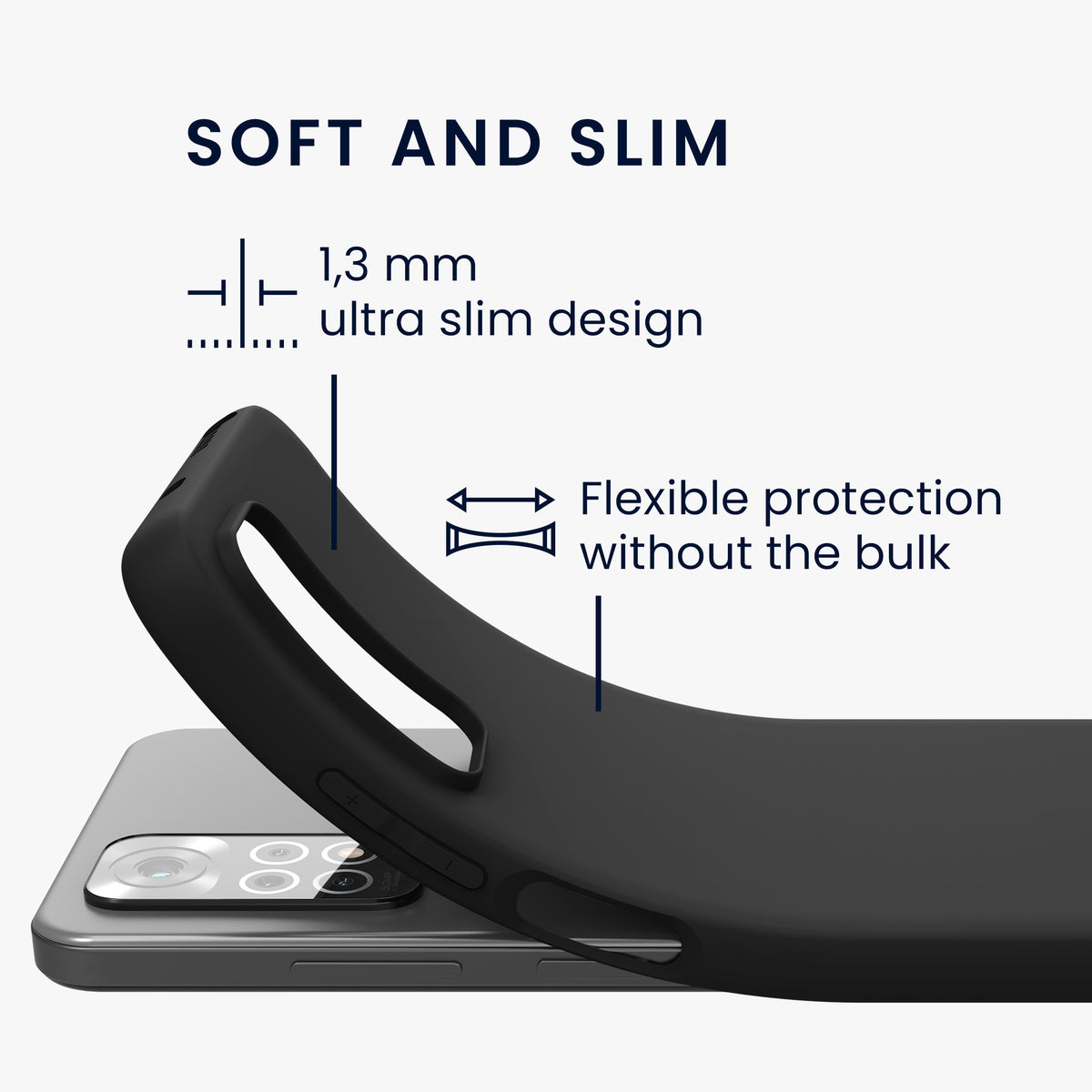 kwmobile Handyhülle für Xiaomi Redmi Note 11 / Note 11S - Kabelloses Laden - Schutzhülle Cover