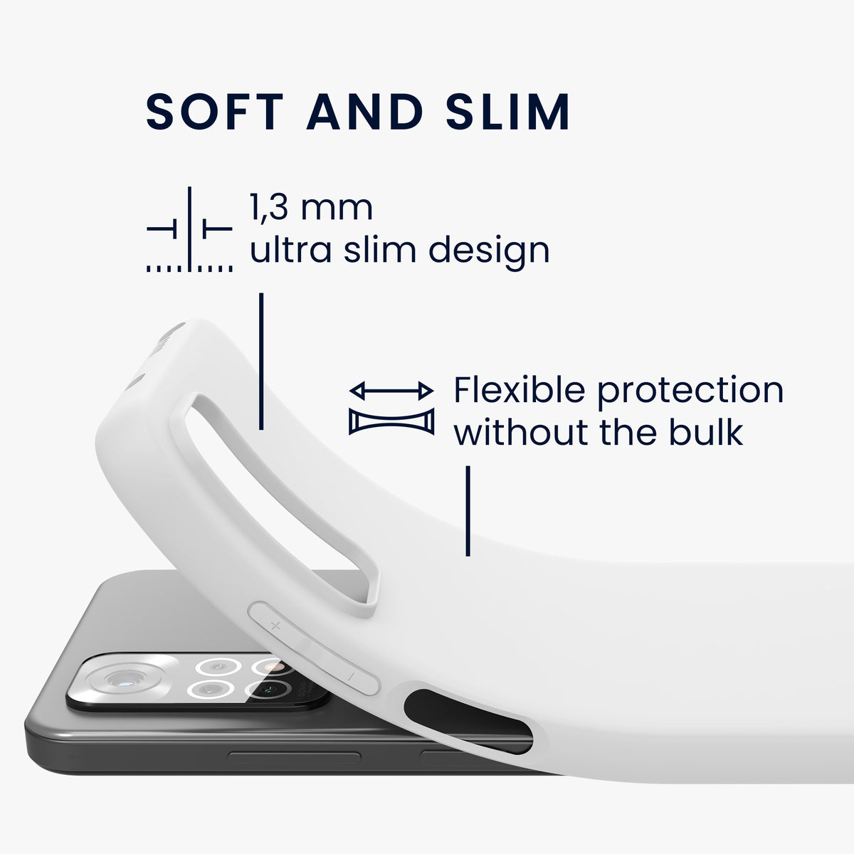 kwmobile Handyhülle für Xiaomi Redmi Note 11 / Note 11S - Kabelloses Laden - Schutzhülle Cover