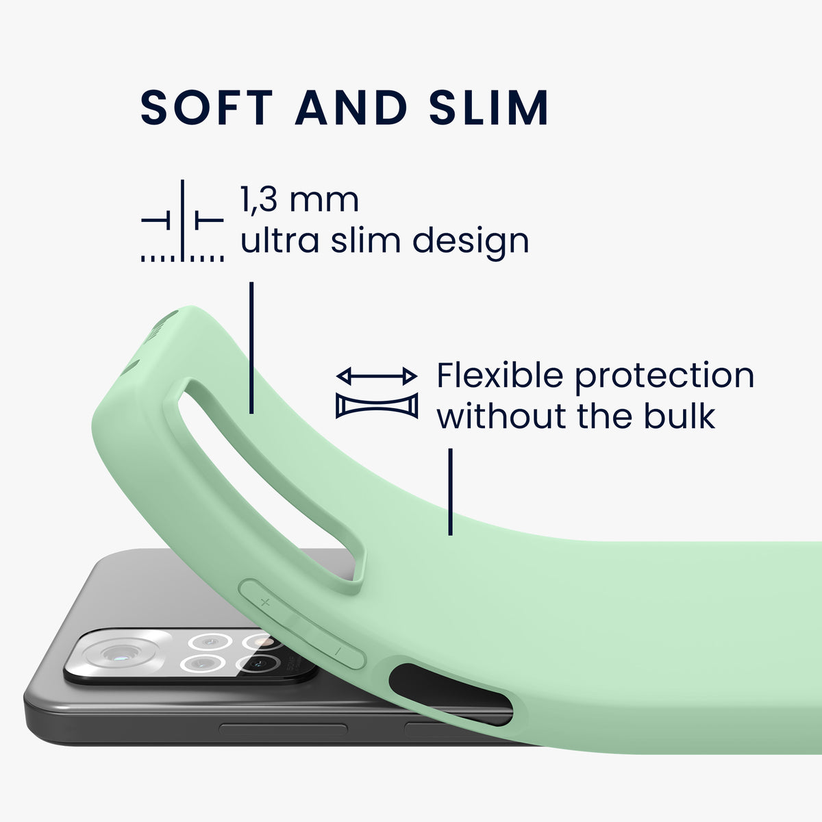 kwmobile Handyhülle für Xiaomi Redmi Note 11 / Note 11S - Kabelloses Laden - Schutzhülle Cover