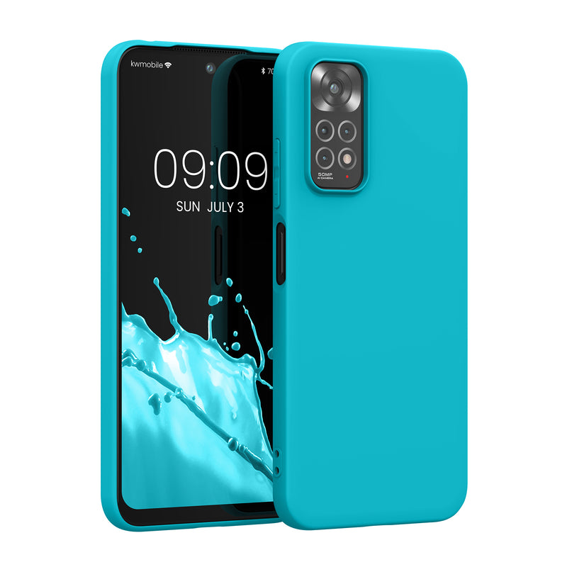 kwmobile Handyhülle für Xiaomi Redmi Note 11 / Note 11S Hülle - TPU Case - Kabelloses Laden - Schutzhülle Cover in Cool Glacier Cool Glacier  