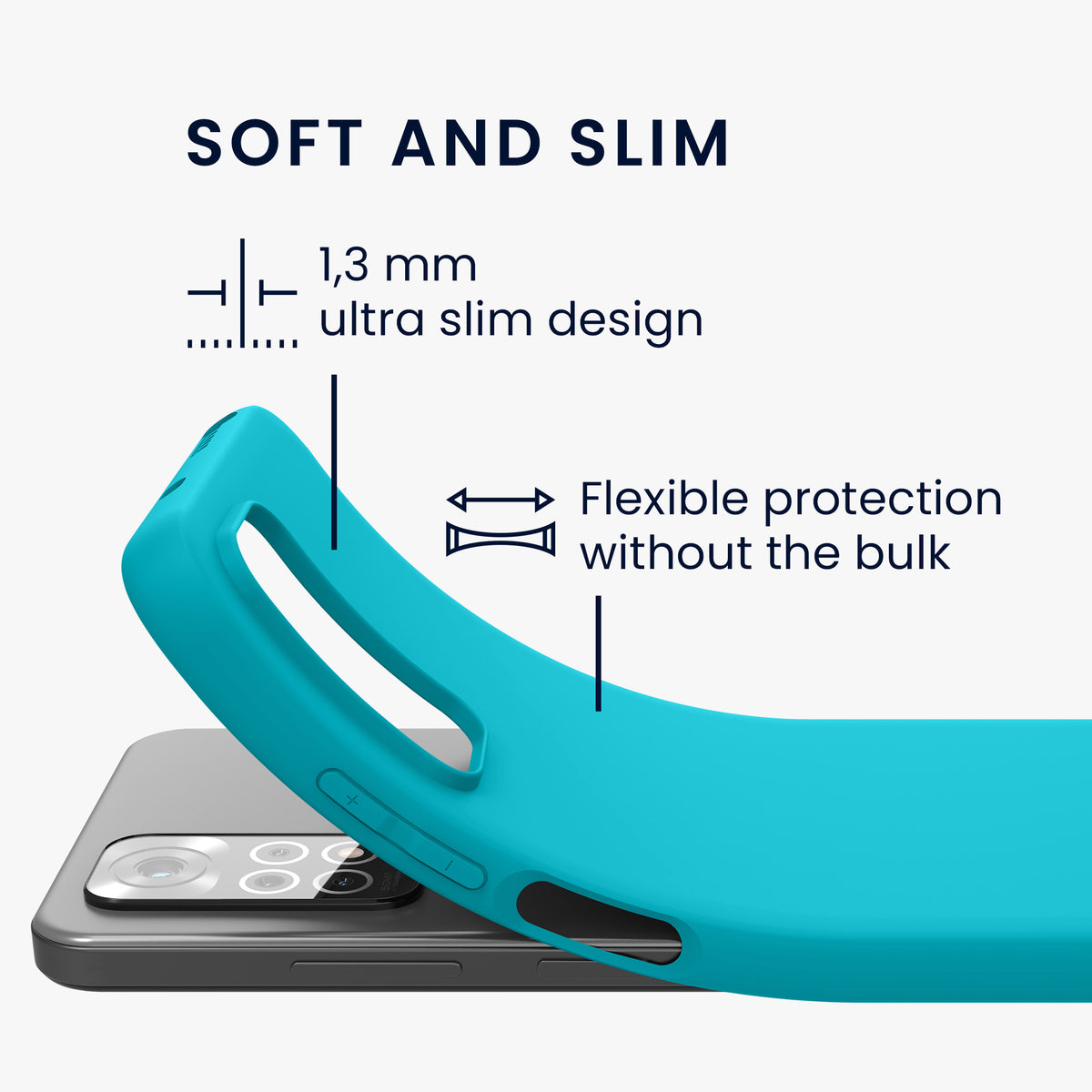 kwmobile Handyhülle für Xiaomi Redmi Note 11 / Note 11S - Kabelloses Laden - Schutzhülle Cover