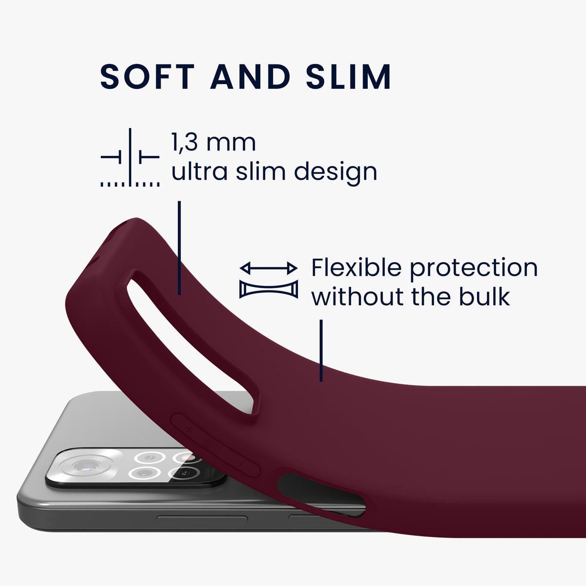 kwmobile Handyhülle für Xiaomi Redmi Note 11 / Note 11S - Kabelloses Laden - Schutzhülle Cover