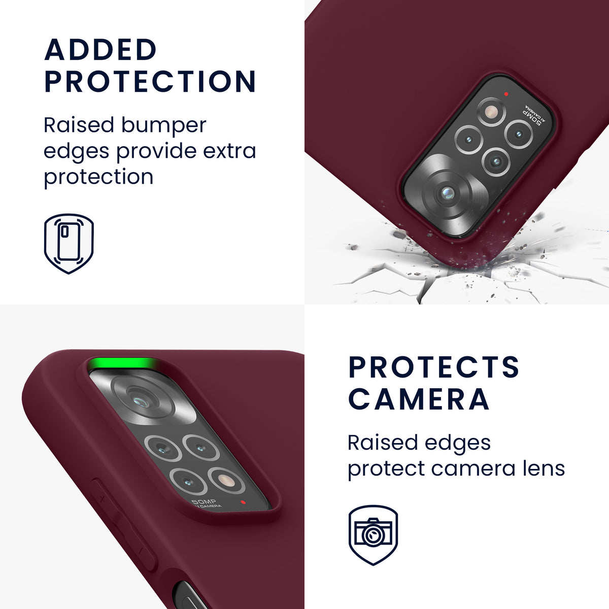 kwmobile Handyhülle für Xiaomi Redmi Note 11 / Note 11S - Kabelloses Laden - Schutzhülle Cover