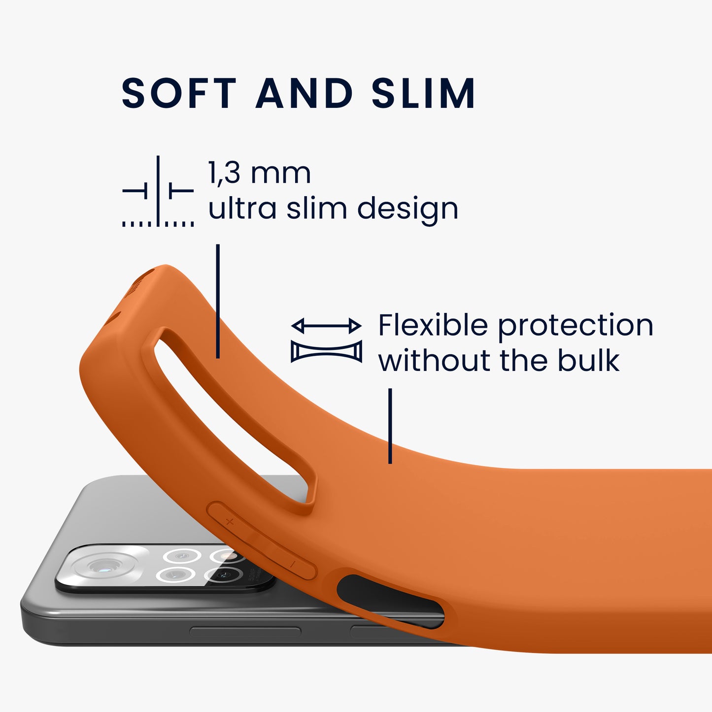 kwmobile Handyhülle für Xiaomi Redmi Note 11 / Note 11S - Kabelloses Laden - Schutzhülle Cover