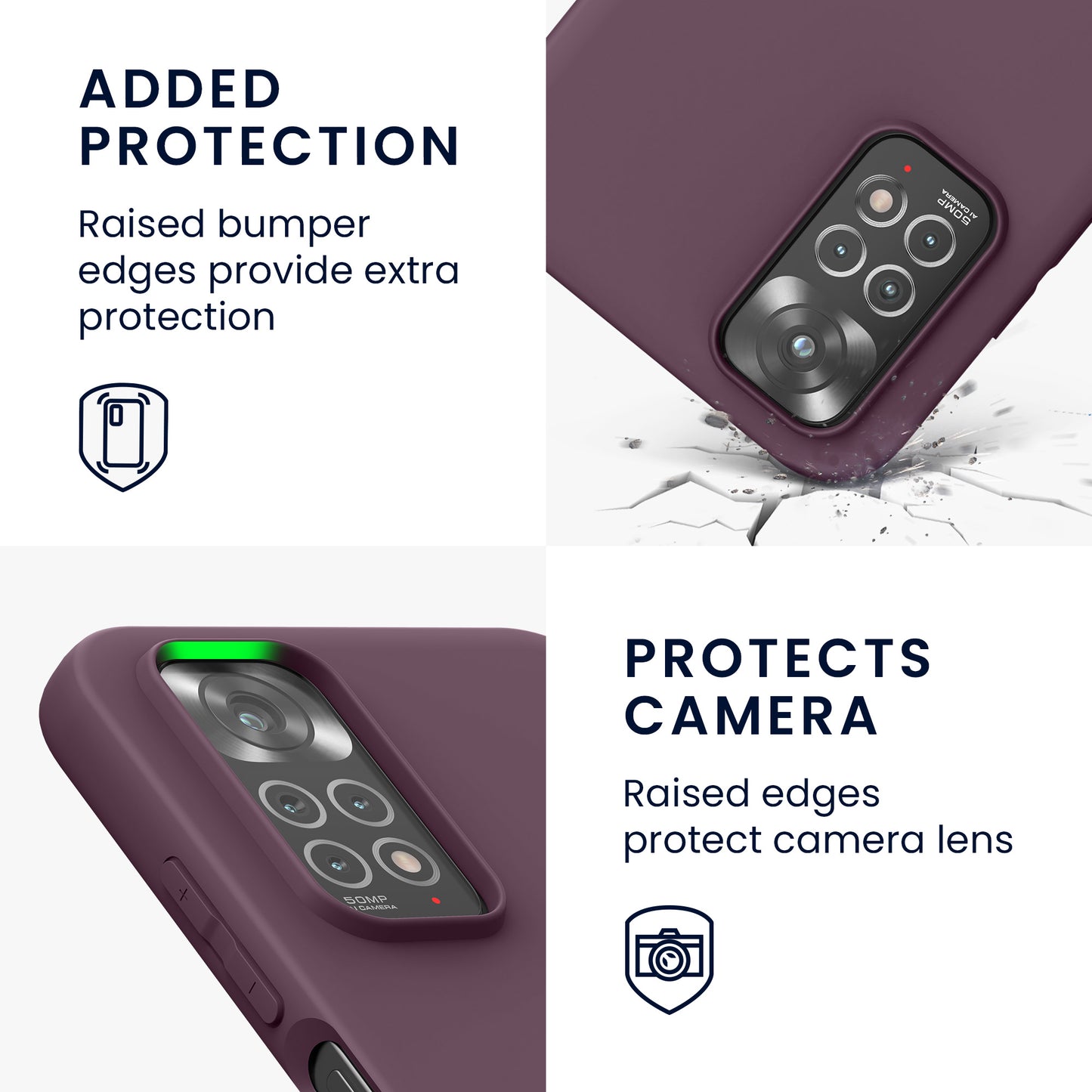 kwmobile Handyhülle für Xiaomi Redmi Note 11 / Note 11S - Kabelloses Laden - Schutzhülle Cover