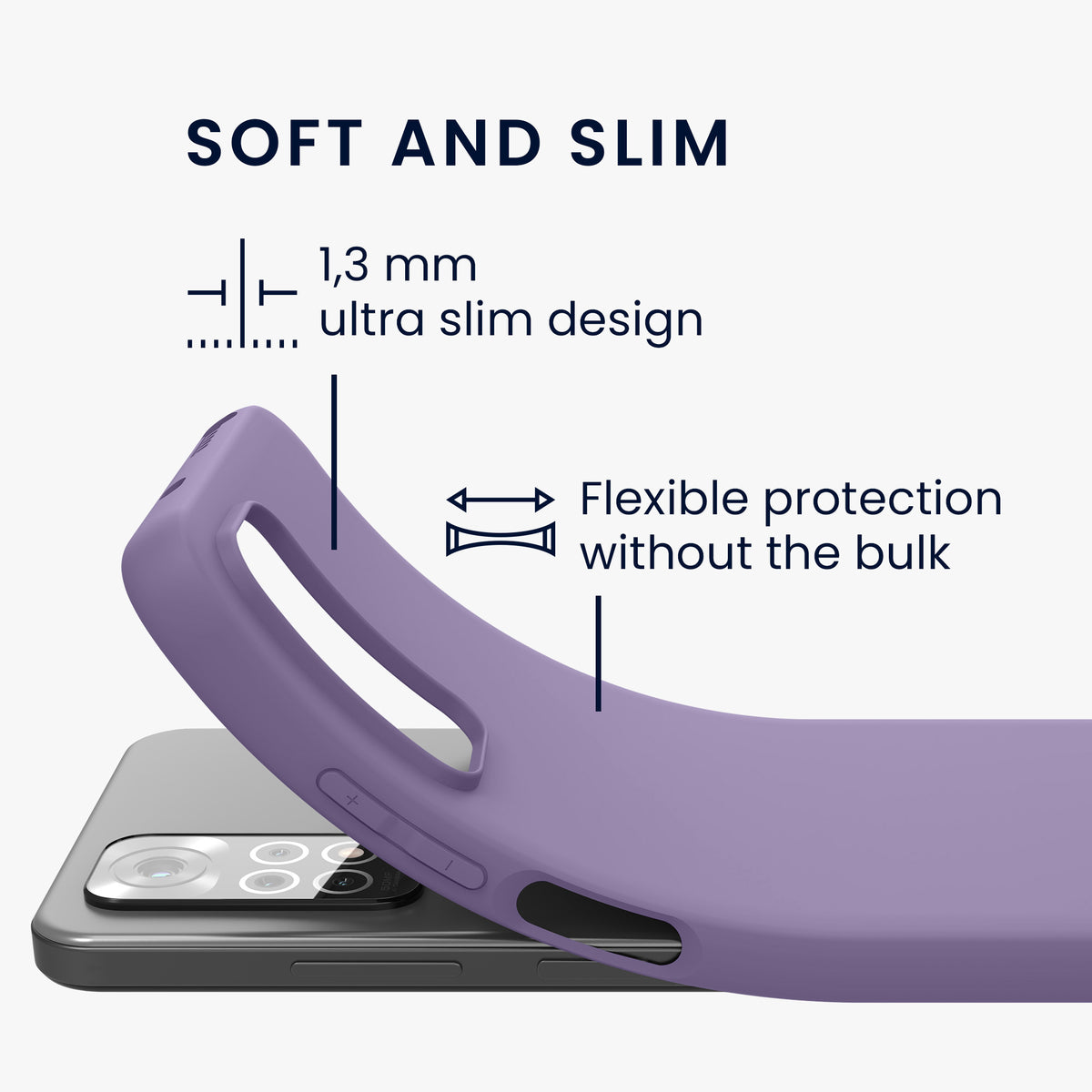 kwmobile Handyhülle für Xiaomi Redmi Note 11 / Note 11S - Kabelloses Laden - Schutzhülle Cover