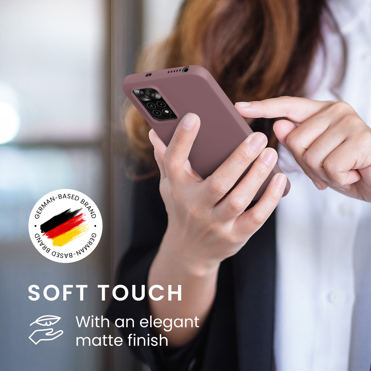 kwmobile Handyhülle für Xiaomi Redmi Note 11 / Note 11S - Kabelloses Laden - Schutzhülle Cover