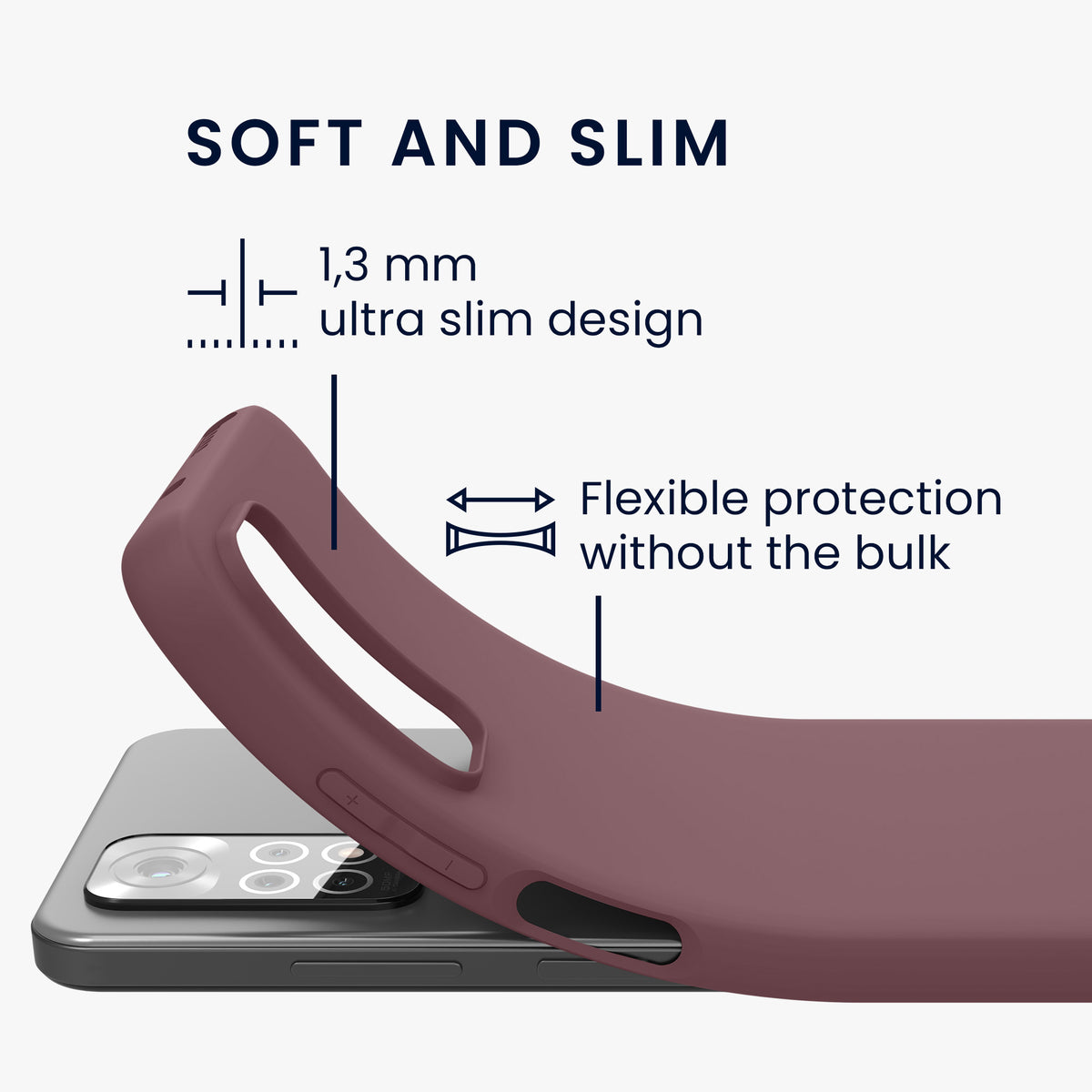 kwmobile Handyhülle für Xiaomi Redmi Note 11 / Note 11S - Kabelloses Laden - Schutzhülle Cover
