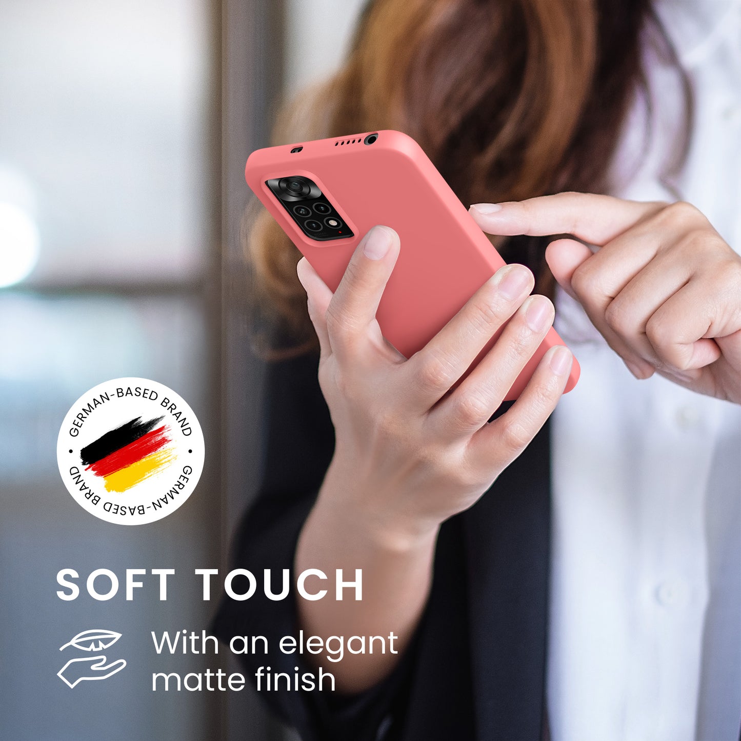 kwmobile Handyhülle für Xiaomi Redmi Note 11 / Note 11S - Kabelloses Laden - Schutzhülle Cover