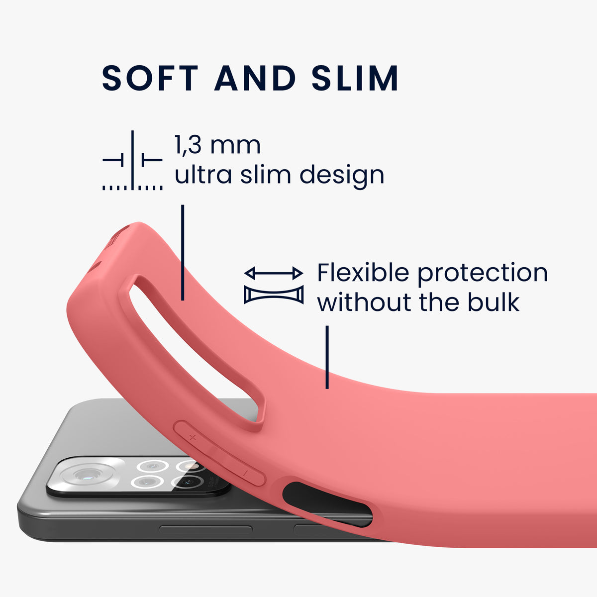 kwmobile Handyhülle für Xiaomi Redmi Note 11 / Note 11S - Kabelloses Laden - Schutzhülle Cover