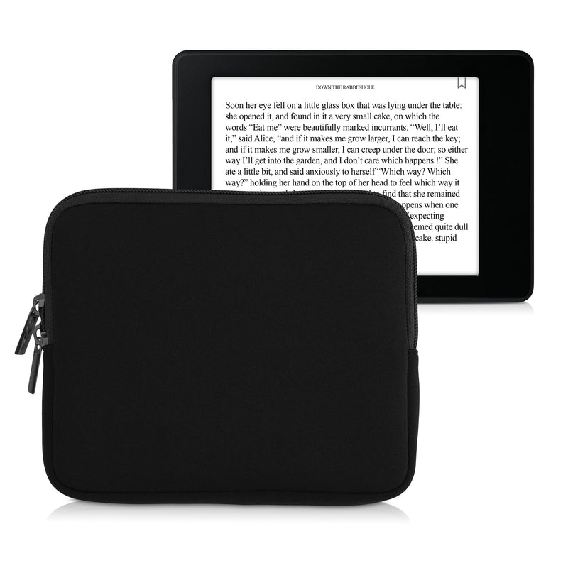 kwmobile Schutztasche für eReader - Neopren Tasche Hülle Cover Case Schutzhülle Schwarz - 17,5 x 14,7 cm Innenmaße Schwarz  