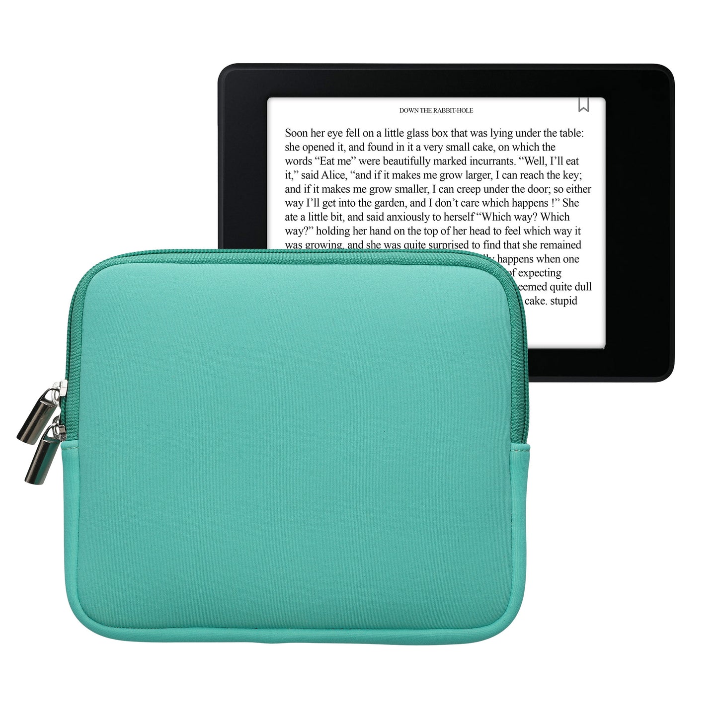 kwmobile Schutztasche für eReader - Neopren Tasche Hülle Cover Case Schutzhülle Mintgrün - 17,5 x 14,7 cm Innenmaße Mintgrün  