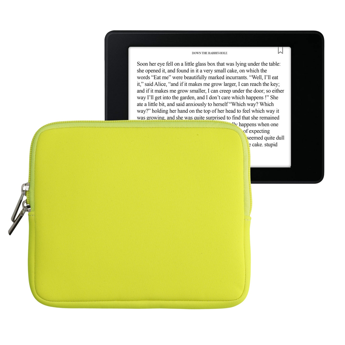 kwmobile Schutztasche für eReader - Neopren Tasche Hülle Cover Case Schutzhülle Gelb - 17,5 x 14,7 cm Innenmaße Gelb  