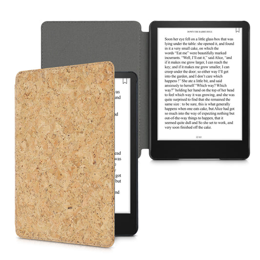 kwmobile Hülle kompatibel mit Amazon Kindle Paperwhite 11. Generation 2021 - Kork eReader Schutzhülle Cover Case - Hellbraun Hellbraun  