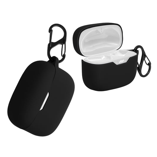kwmobile Schutzhülle für JBL Tune 230 NC TWS / T230NC / T235NC Hülle - TPU Case für Kopfhörer Ladecase - stoßfestes Cover mit Karabiner
