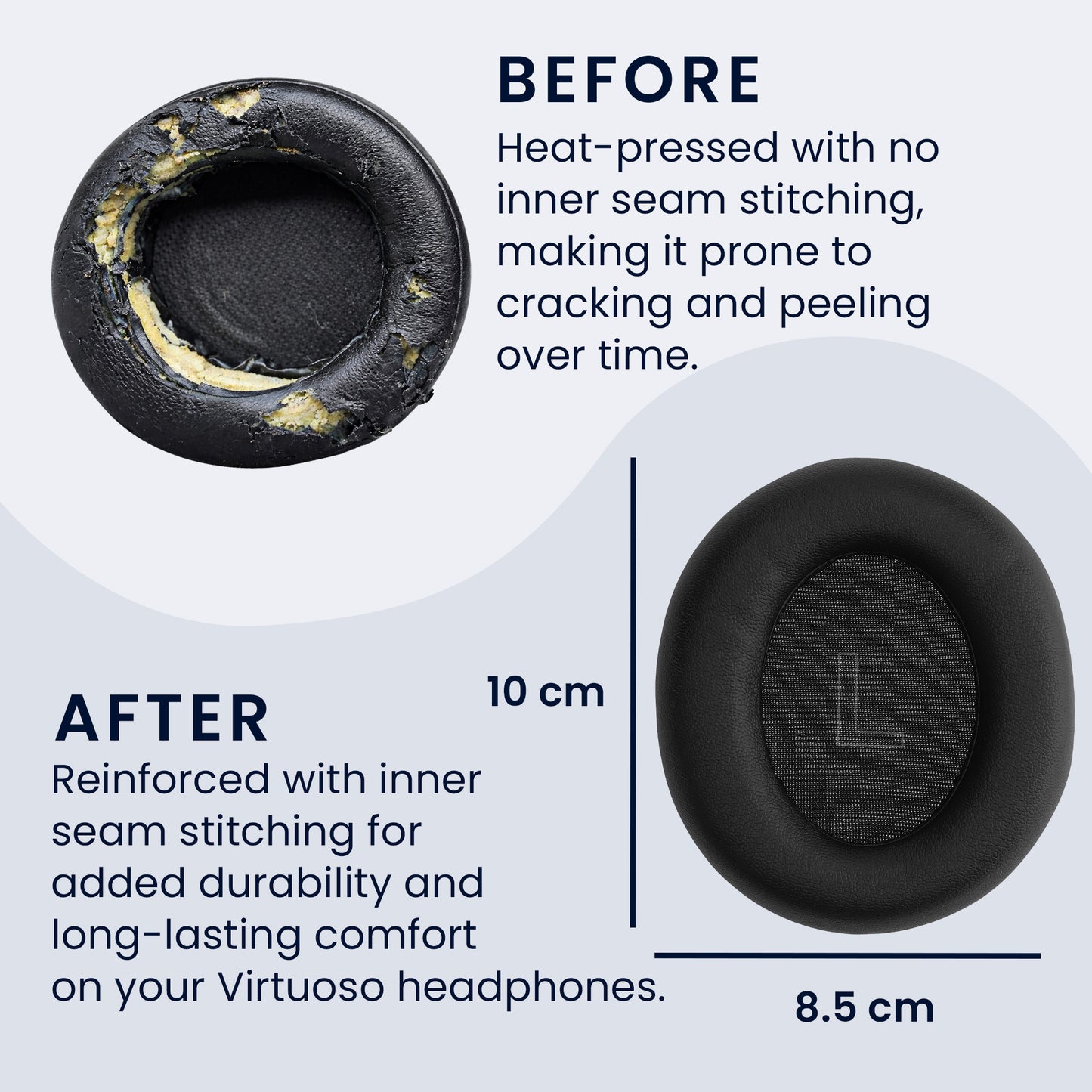 kwmobile Ohr Polster für Anker Soundcore Life Q35 / Q30 Ohrpolster Ersatz Ohrpolster Kopfhörer Ersatzteile Kopfhörer Ersatzpolster für Over Ear Headphones