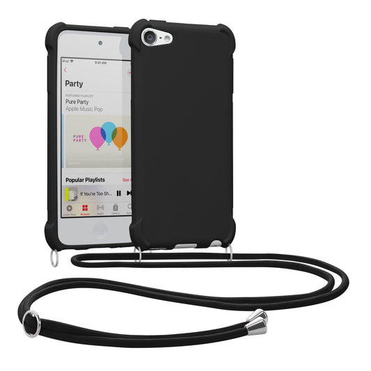 kwmobile Hülle kompatibel mit Apple iPod Touch 6G / 7G (6. und 7.Generation) - Cover mit Kordel zum Umhängen - Silikon Schutzhülle