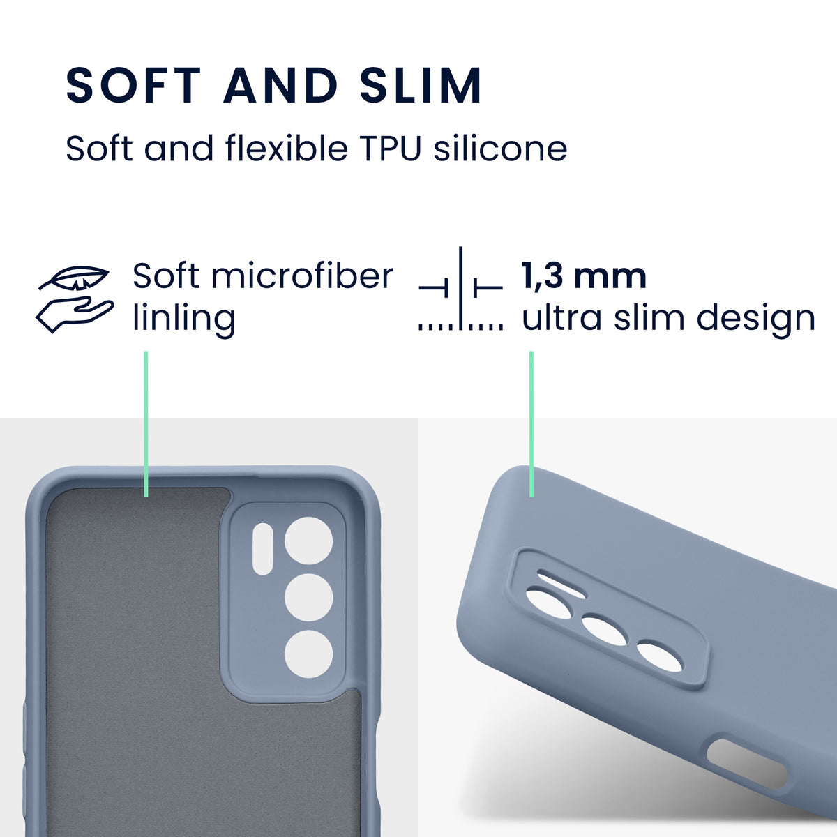 Oppo A16 / A16s / A54s Silikon Handyhülle