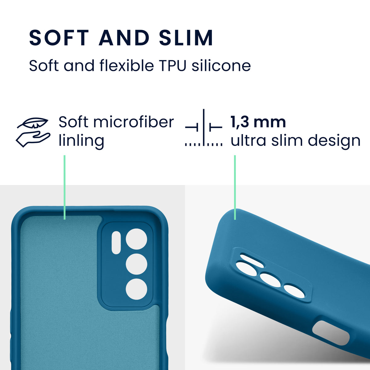Oppo A16 / A16s / A54s Silikon Handyhülle