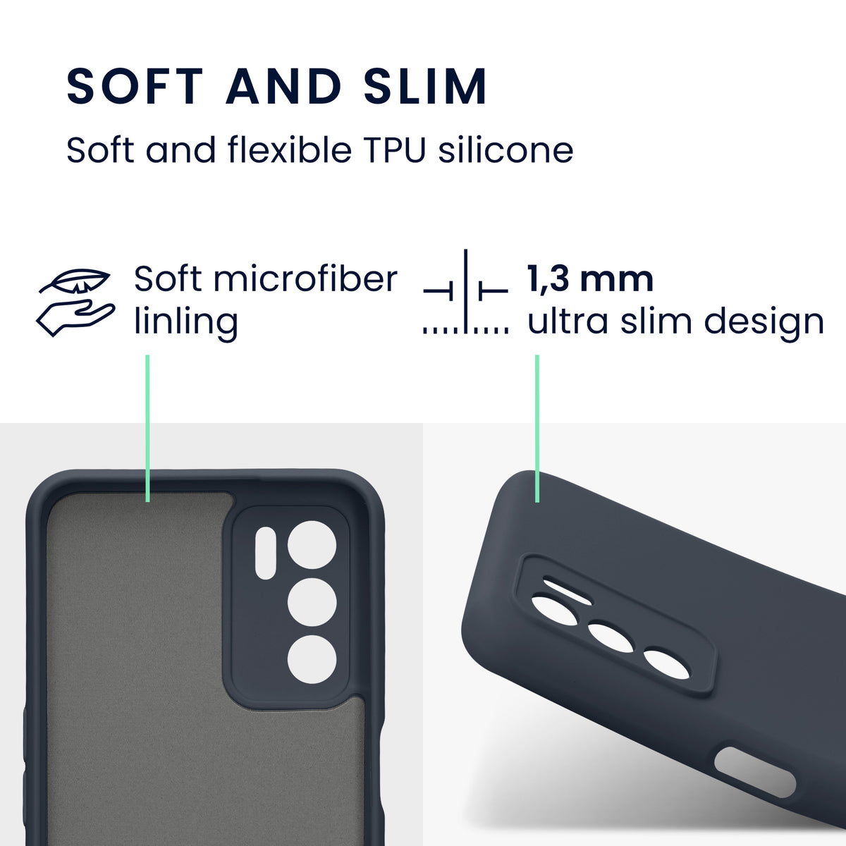 Oppo A16 / A16s / A54s Silikon Handyhülle