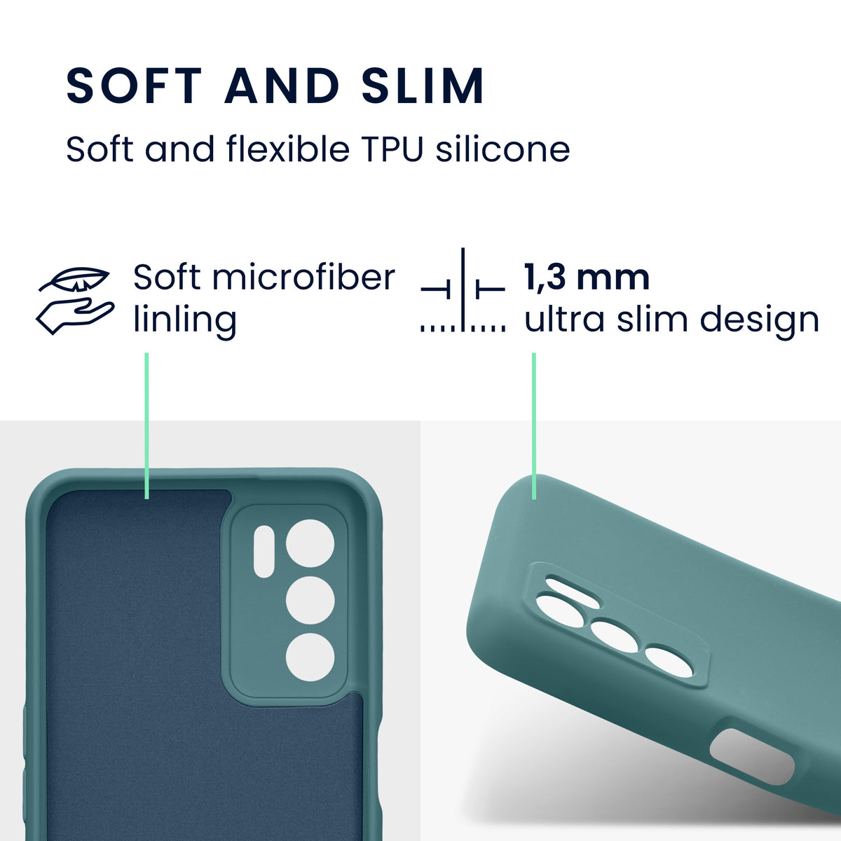 Oppo A16 / A16s / A54s Silikon Handyhülle