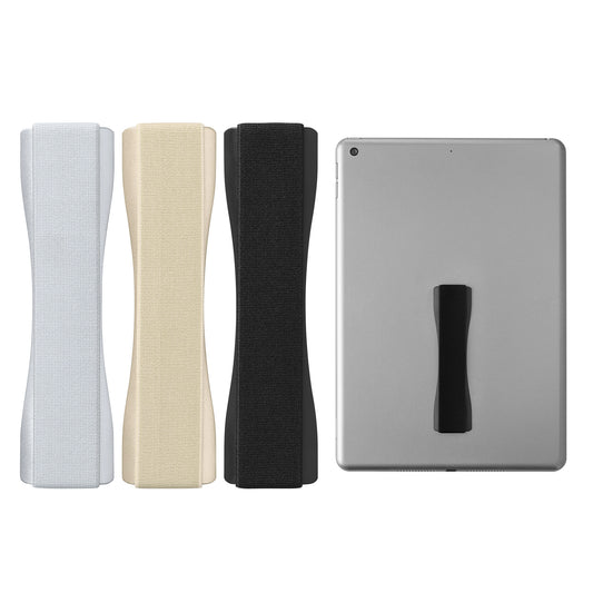 kwmobile 3x Tablet Fingerhalter Griff Halter - Selbstklebende Tablet PC Fingerhalterung kompatibel mit iPad Samsung Sony Tablets - Schwarz Gold Silber Schwarz  [dsg02]