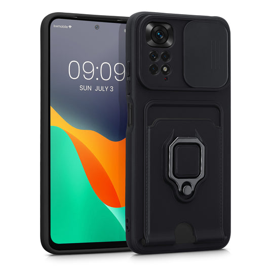 kwmobile Handyhülle kompatibel mit Xiaomi Redmi Note 11 / Note 11S - Softcase mit Kameraschutz - Kartenfach