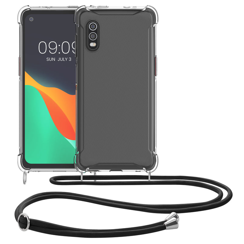 kwmobile Necklace Case kompatibel mit Samsung Galaxy Xcover Pro Hülle - Silikon Cover mit Handykette - Band Handyhülle
