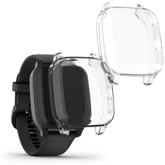 kwmobile Silikon Hülle für Garmin Venu Sq Music / Sq Schutzhülle - Fullbody Display Cover Set