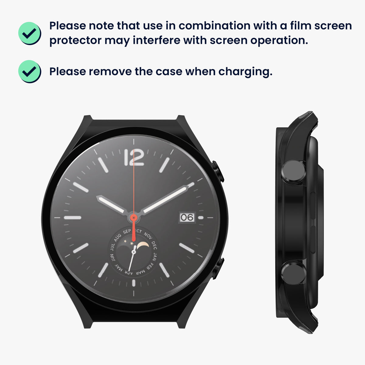 2x Fullbody Schutzhülle für Xiaomi Watch S1