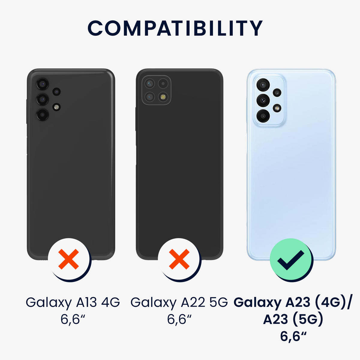 kwmobile Handyhülle für Samsung Galaxy A23 4G / 5G - Schutzhülle Cover