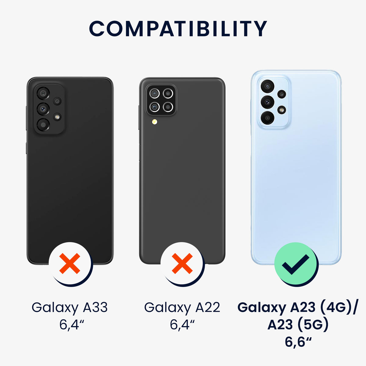 kwmobile Handyhülle für Samsung Galaxy A23 4G / 5G - Schutzhülle Cover