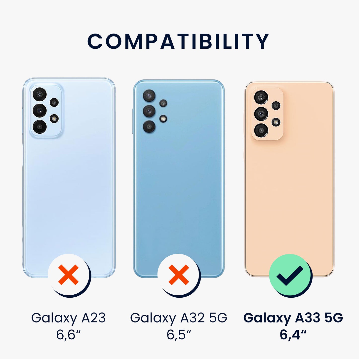 kwmobile Handyhülle für Samsung Galaxy A33 5G - Kabelloses Laden - Schutzhülle Cover
