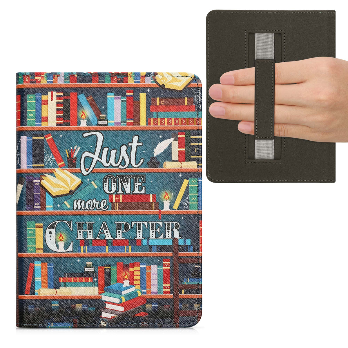 Kindle Paperwhite 11. Generation 2021 mit Handschlaufe Klapphülle Just One More Chapter
