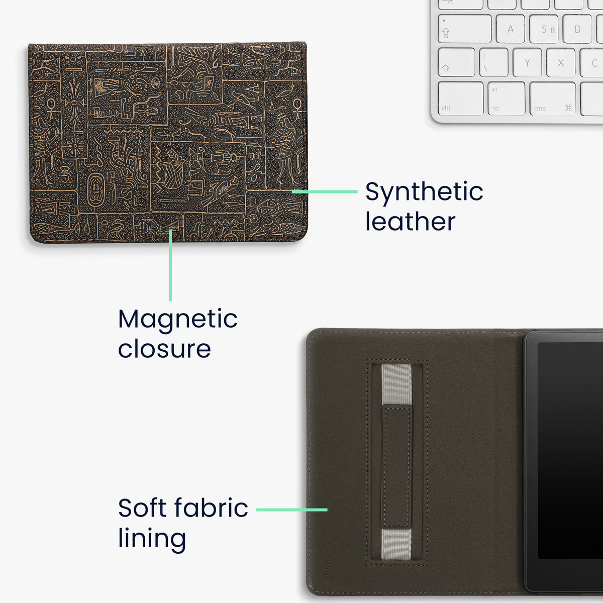 Kindle Paperwhite 11. Generation 2021 mit Handschlaufe Klapphülle Just One More Chapter
