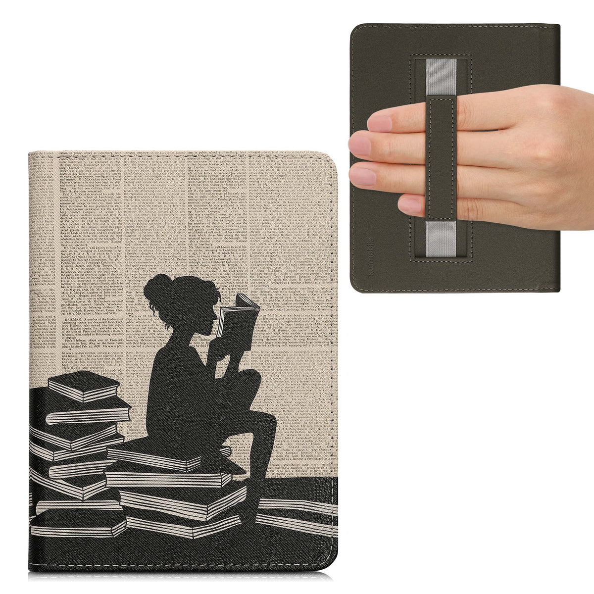Kindle Paperwhite 11. Generation 2021 mit Handschlaufe Klapphülle Just One More Chapter