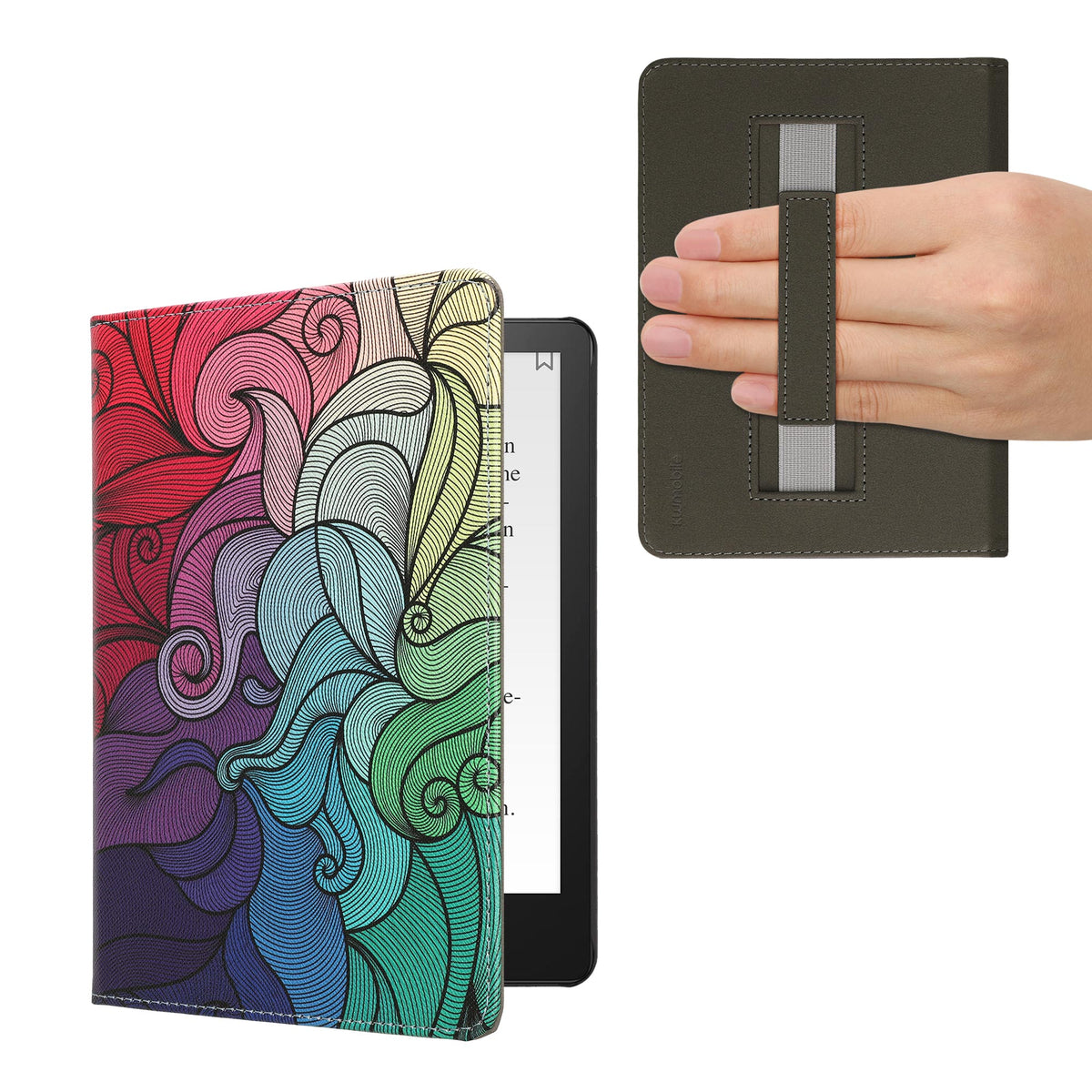 Kindle Paperwhite 11. Generation 2021 mit Handschlaufe Klapphülle Just One More Chapter