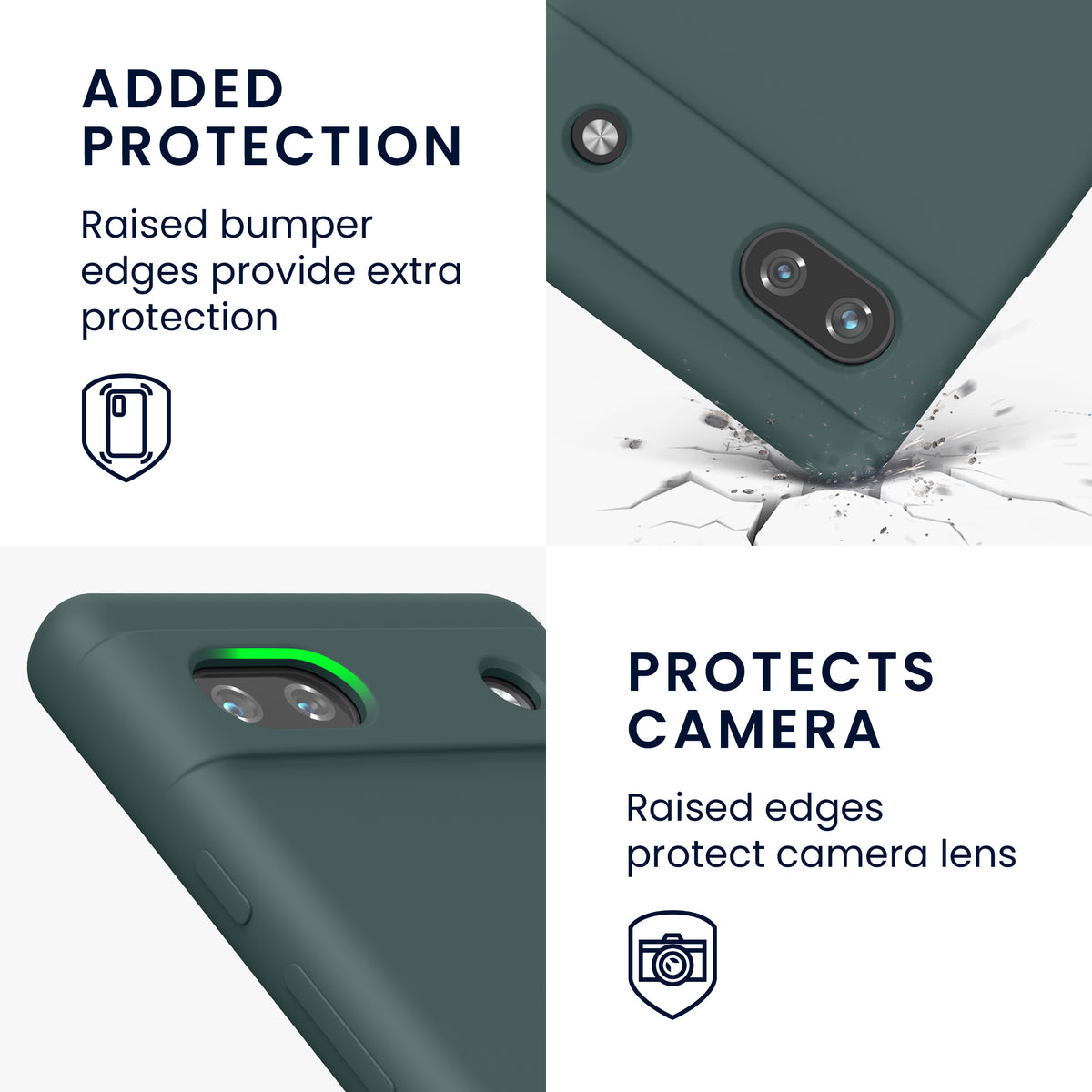 kwmobile Handyhülle für Google Pixel 6a - Hülle Silikon - kabelloses Laden