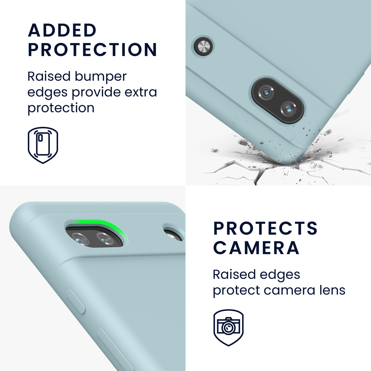 kwmobile Handyhülle für Google Pixel 6a - Hülle Silikon - kabelloses Laden