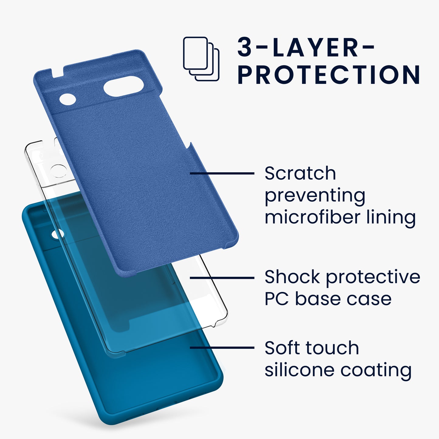 kwmobile Handyhülle für Google Pixel 6a - Hülle Silikon - kabelloses Laden