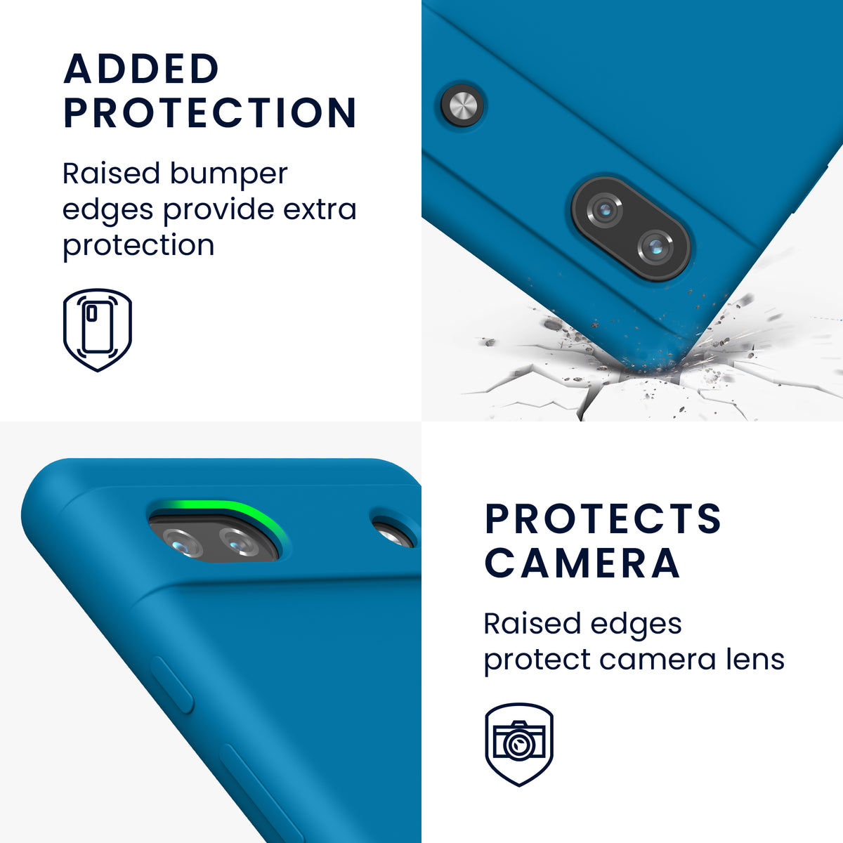 kwmobile Handyhülle für Google Pixel 6a - Hülle Silikon - kabelloses Laden