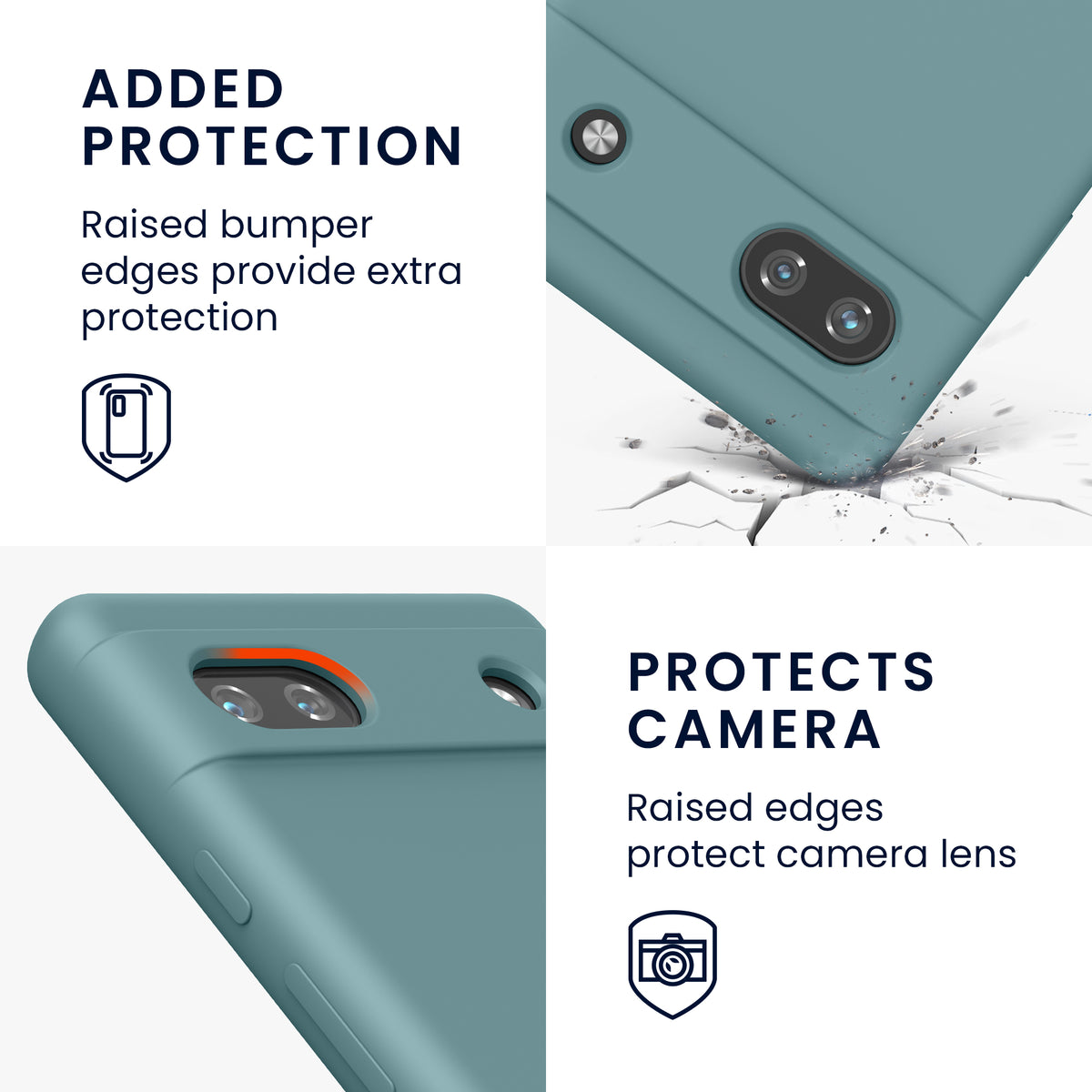 kwmobile Handyhülle für Google Pixel 6a - Hülle Silikon - kabelloses Laden