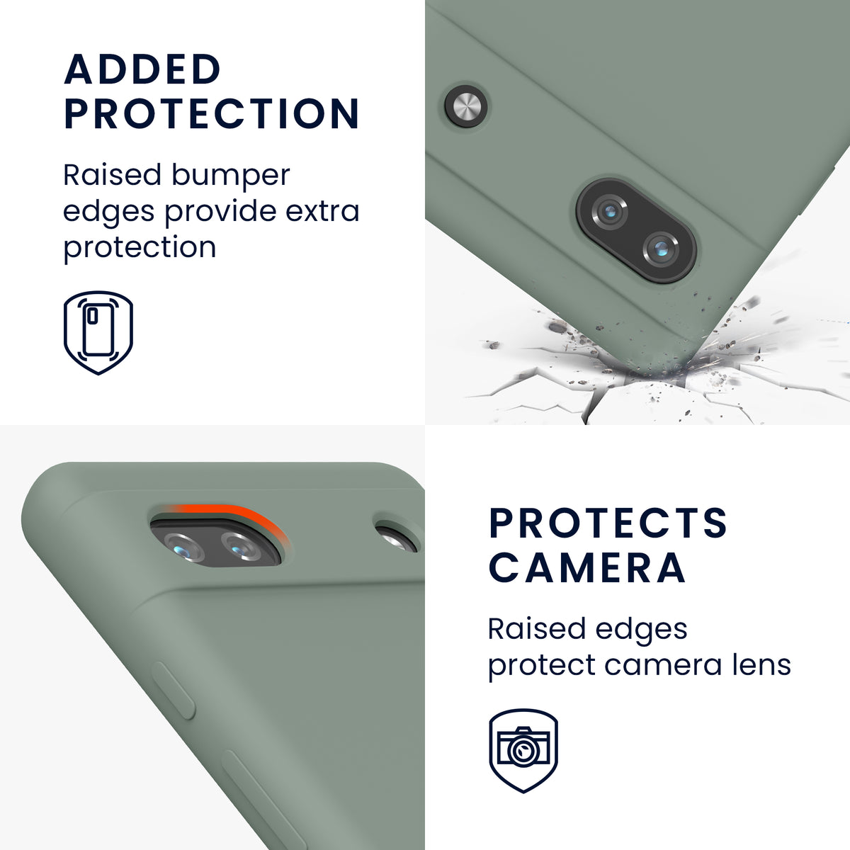 kwmobile Handyhülle für Google Pixel 6a - Hülle Silikon - kabelloses Laden