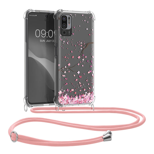 kwmobile Necklace Case kompatibel mit Xiaomi Redmi Note 10 5G Hülle - Silikon Cover mit Handykette