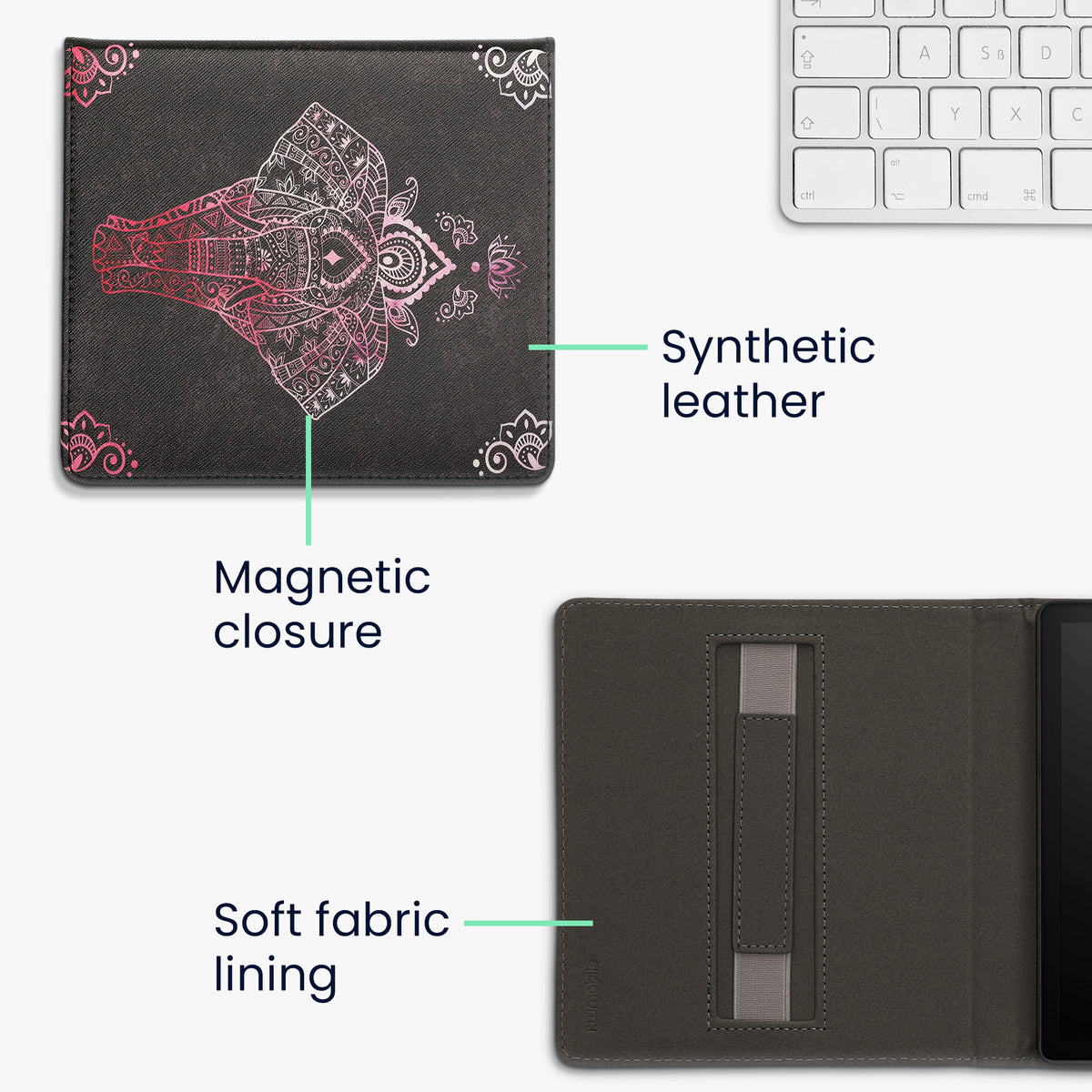 Amazon Kindle Oasis 10. Generation eReader Flip Case mit Auto-Sleep und Handschlaufe