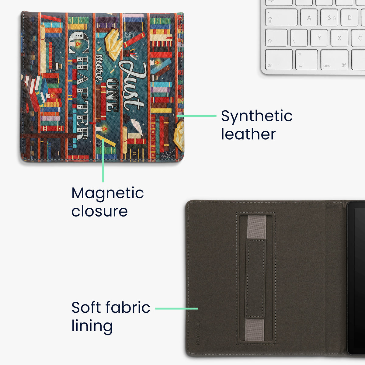 Amazon Kindle Oasis 10. Generation eReader Flip Case mit Auto-Sleep und Handschlaufe