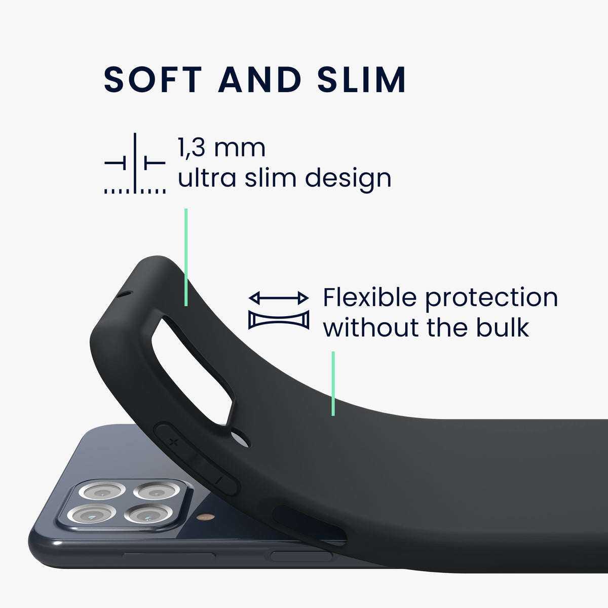 TPU Hülle für Samsung Galaxy M53 5G in Schwarz